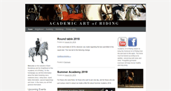 Desktop Screenshot of knighthoodoftheacademicartofriding.eu